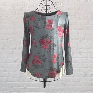 Style & Co Floral Layered Top